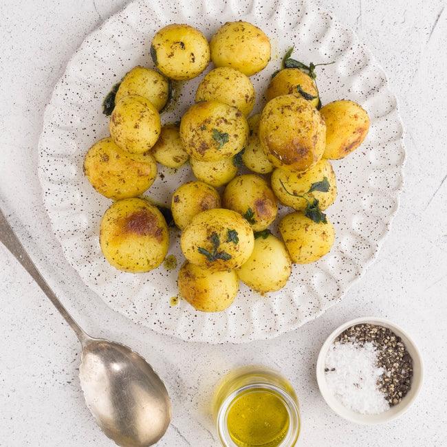 PRE-ORDER Confit Garlic Baby Potatoes w/ Lemon & Caper Butter